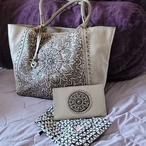 Brighton Leather Tote Bag and Matching Wallet